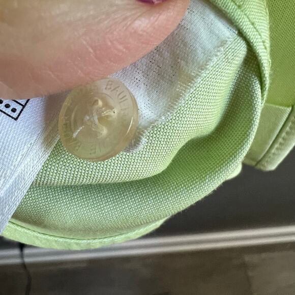 Eddie Bauer Wrinkle Resistant Button Up Sleeveless Green Top Size Large - Picture 7 of 7